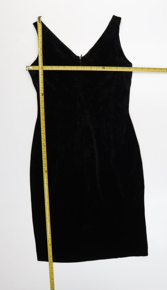 Grace Collection Women's Black Velvet Sheath Dress Size 10