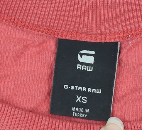 Additional view of G-Star RAW Men's Red XS Crew Neck Cotton T-Shirt