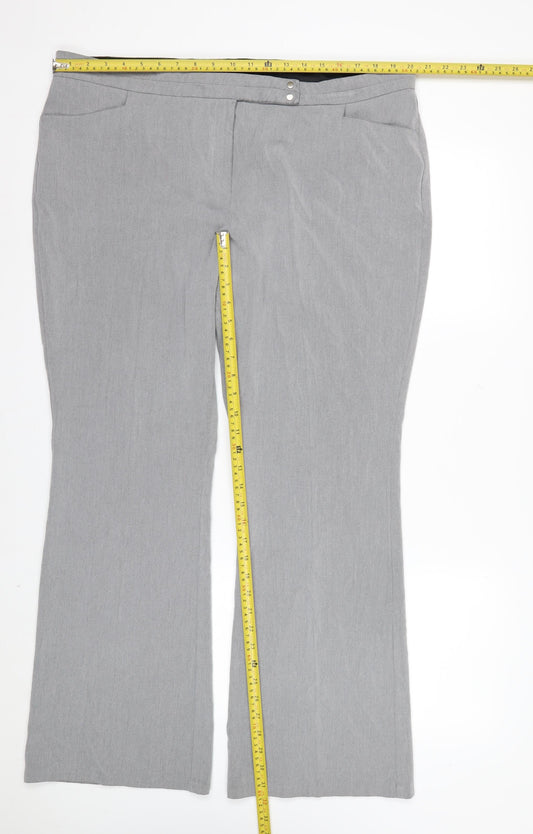 Marks and Spencer Womens Grey Size 20 Straight Leg Trousers