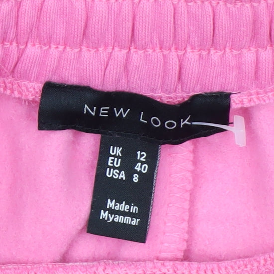 New Look Womens Pink Jogger Sweatpants Size 12 Cotton Blend