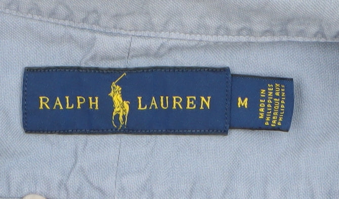 Ralph Lauren Men's Blue Button-Down Oxford Shirt Size M Long Sleeve