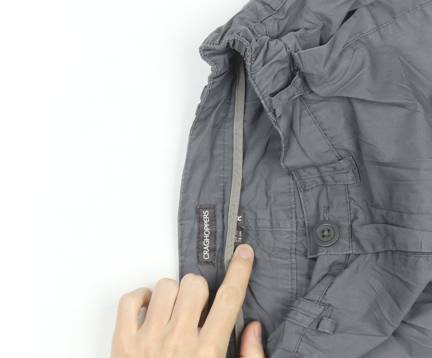 Craghoppers Mens Grey Convertible Cargo Trousers M Regular