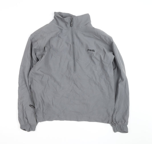 PING Men's Grey Small Windbreaker Golf Jacket Lightweight