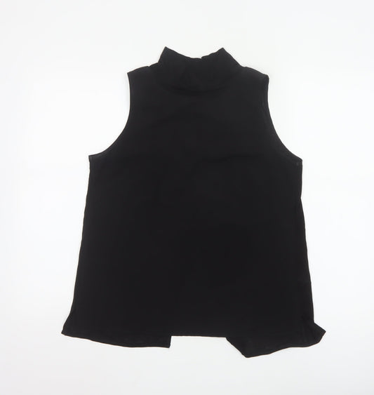French Connection Women's Black Sleeveless Wrap Blouse Size S