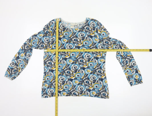 Seasalt Cornwall Women's Multicoloured Floral Cotton Wool Jumper Size 14