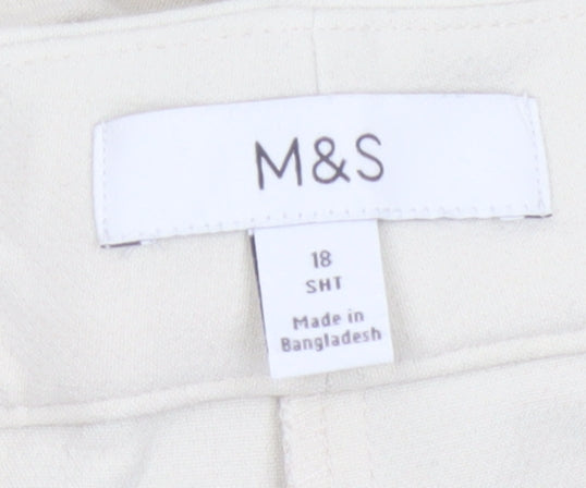 Additional view of Marks & Spencer Men's Beige Regular Fit Dress Pants, size 18, Belted