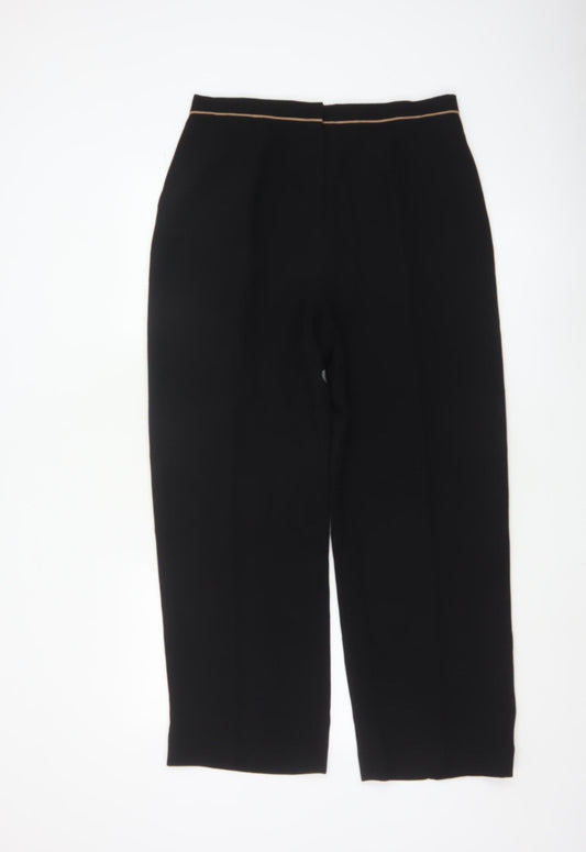Eastex Women’s Black Polyester Straight Leg Trousers UK 14