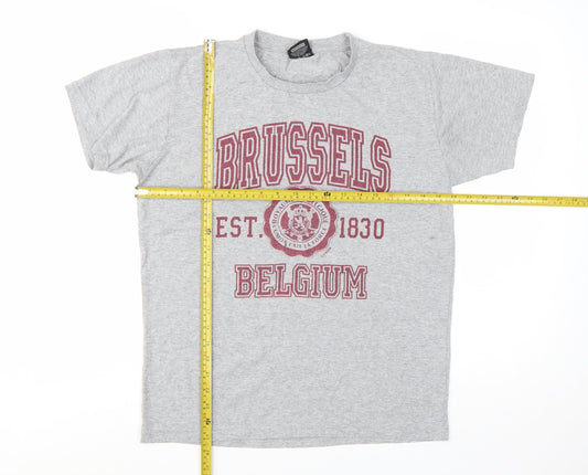 Produit Original Brussels Belgium Grey Graphic Men's Small T-Shirt