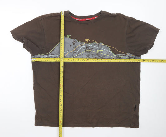 Trespass Mens Brown Quick Dry Outdoor Performance T-Shirt XL