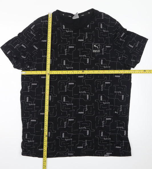 Puma Men's Black XL Graphic Print Crew Neck Short Sleeve T-Shirt