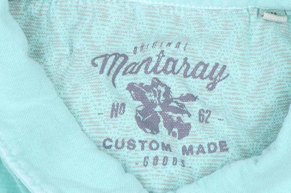 Mantaray Men's Green Cotton Polo Shirt XL Short Sleeve Casual