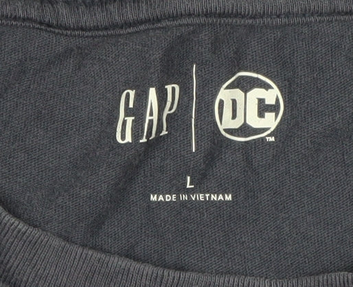 GAP DC Superman Navy Blue Men's Large Graphic Cotton T-Shirt