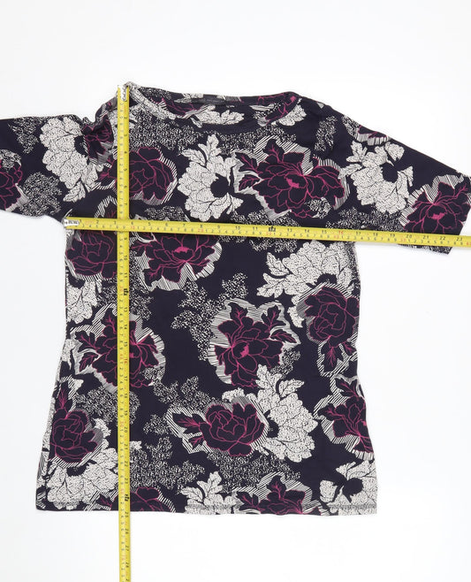Marks and Spencer Women’s Multicoloured Floral Cotton Blouse Size 18