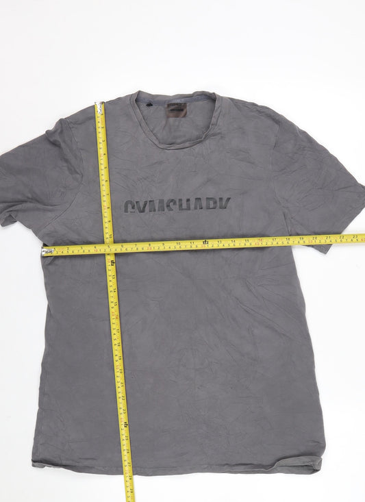 Gymshark Mens Grey XL Athletic Fit Short Sleeve Crew Neck T-Shirt