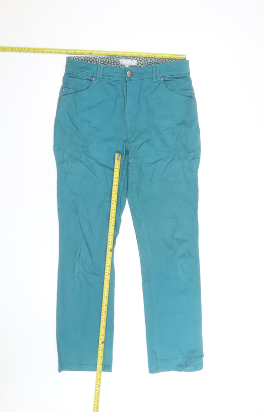 Papaya Women’s Teal Chino Trousers Size 14 Cotton Blend