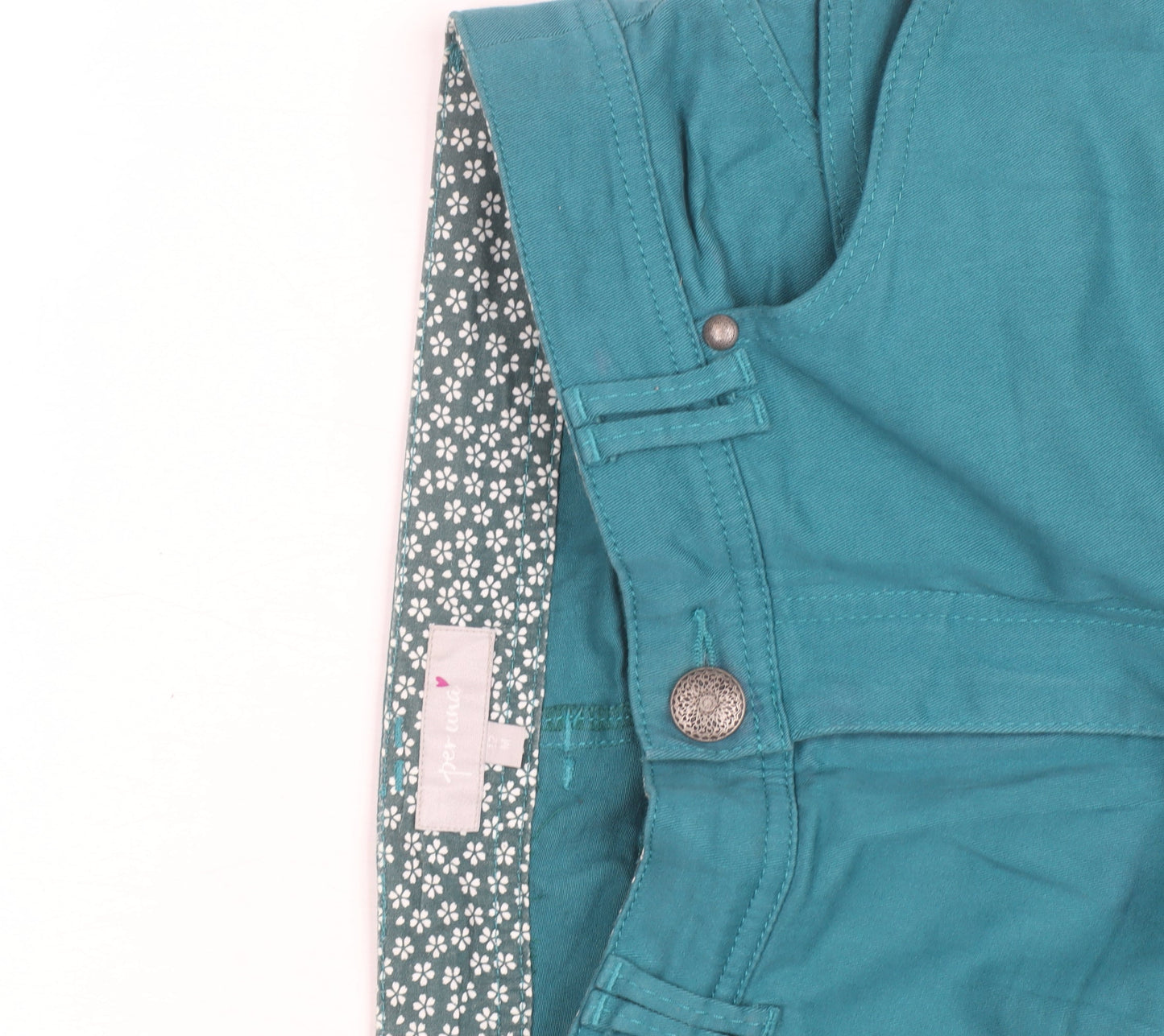 Papaya Women’s Teal Chino Trousers Size 14 Cotton Blend