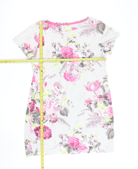 Joules Women’s Multicoloured Floral Cotton T-Shirt Dress Size 10