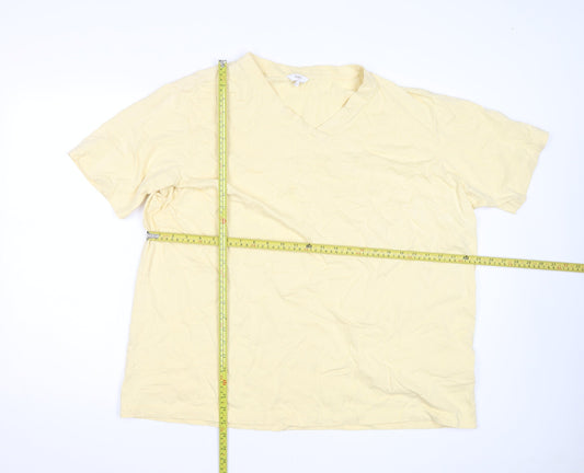 Cotton Traders Men's Beige 3XL V-Neck Short Sleeve T-Shirt