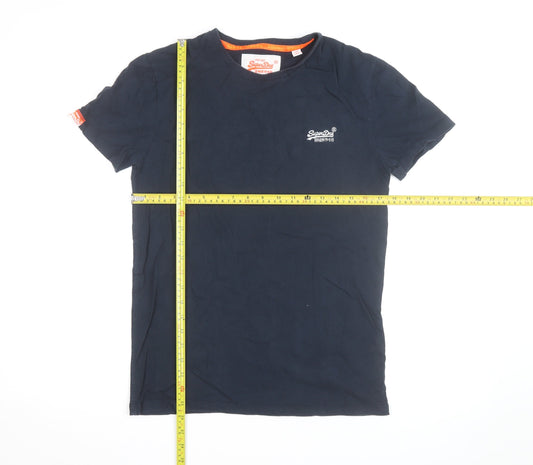 Superdry Men's Navy Blue Vintage Logo T-Shirt Size S Cotton