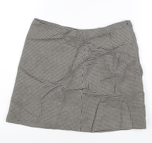 H&M Women’s Black Check Knee Length Pencil Skirt Size 10