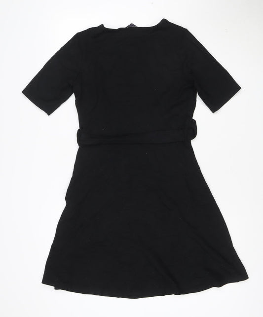 Marks & Spencer Women's Black Fit & Flare Short Dress Size 10