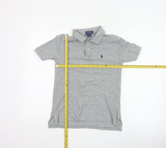 Ralph Lauren Teens Grey Cotton Polo Shirt Size 10-12 Classic Fit