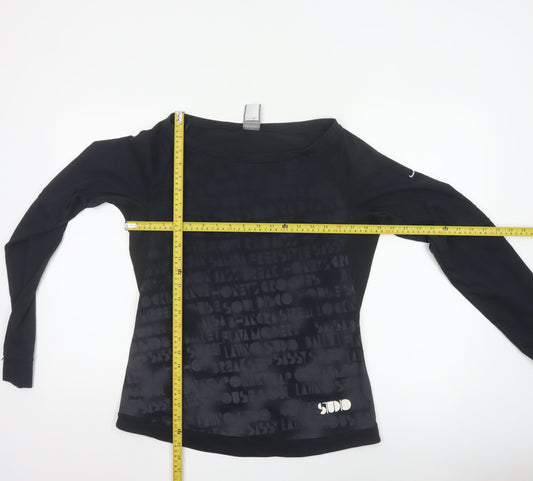 Nike Women Black XL Long Sleeve FitDry Sports Pullover Top