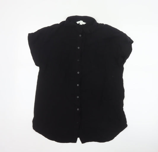 H&M Mama Black Button-Up Maternity Shirt Women’s S