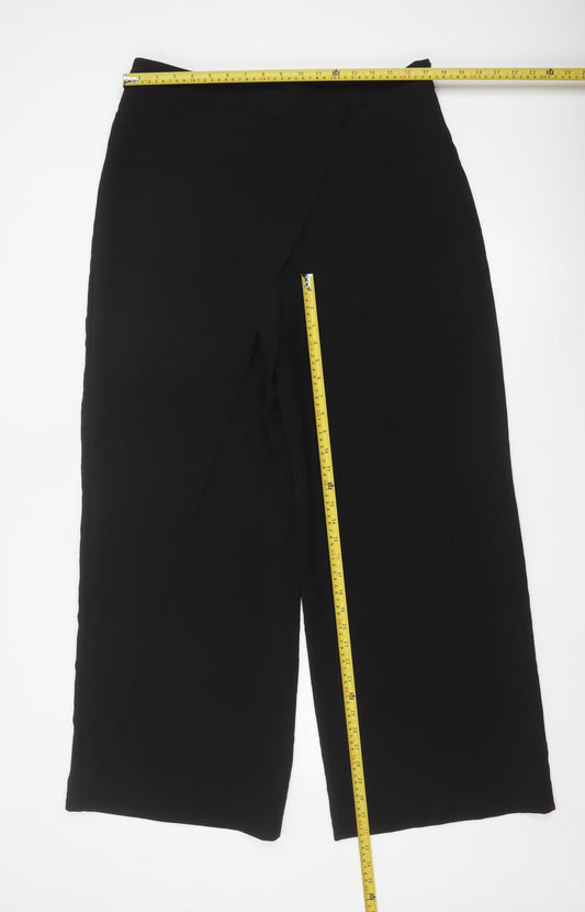 Zara Women’s Black XL Wide-Leg Culotte Trousers