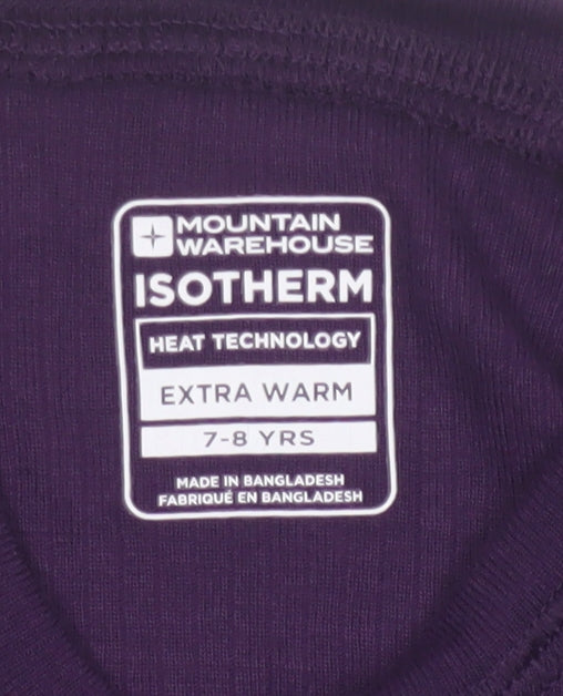 Additional view of Mountain Warehouse girls’ purple thermal long sleeve activewear top 7-8 years