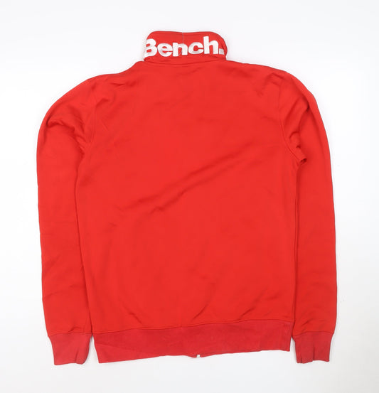 Bench Women Red Full Zip Hoodie Small Polyester Casual Jacket