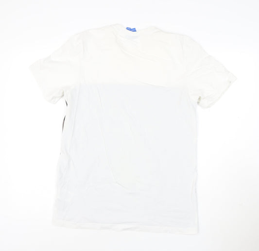 Adidas Men's Multicoloured Cotton Crew Neck Regular Fit T-Shirt M