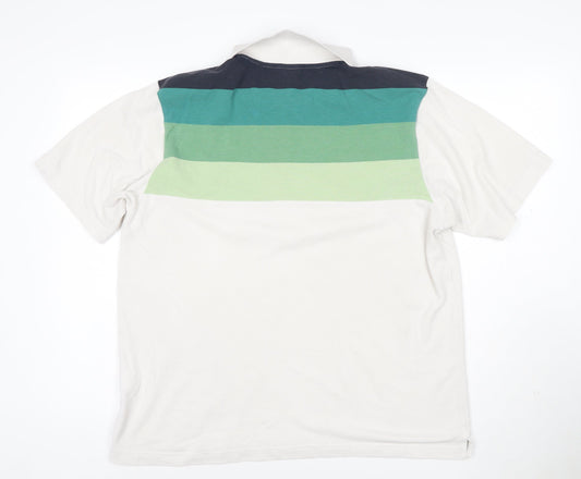 Cotton Traders Men's Multicoloured Striped Polo Shirt L