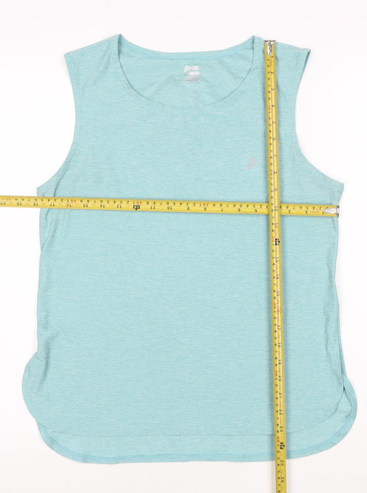 Penn Womens Blue Sleeveless Activewear Tank Top Size L Lightweight