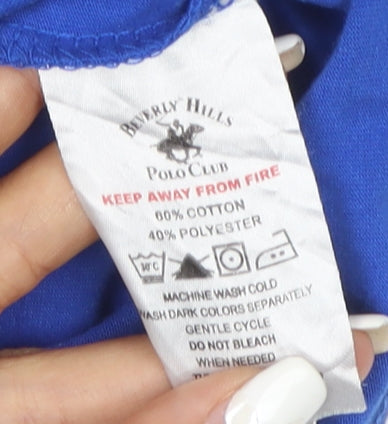 Additional view of Beverly Hills Polo Club boys’ blue 7-8 years crew neck t-shirt