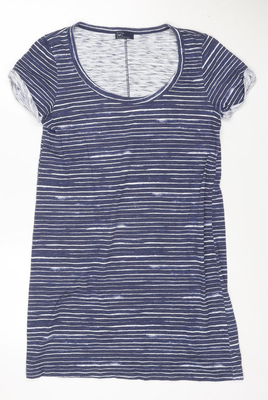 Marks & Spencer Women's Blue Striped T-Shirt Dress M