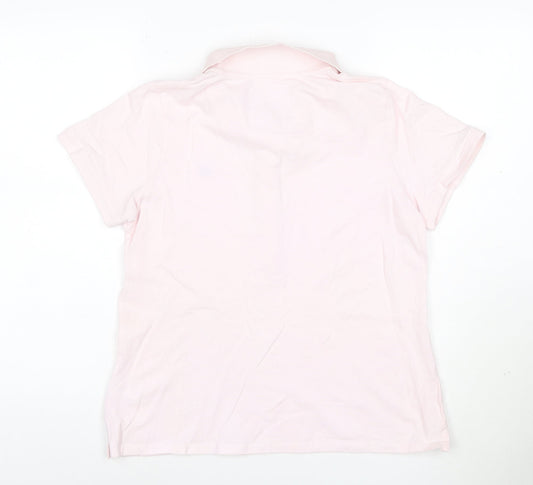 Crew Clothing Women’s Pink Cotton Polo Shirt Size 14