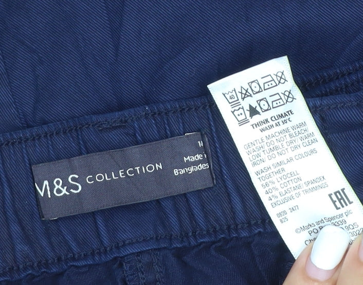 Marks and Spencer Women's Blue Cargo Trousers Size 14
