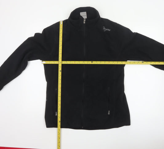 TOG24 Women's Black Fleece Jacket Size 16 Full Zip Outdoor Wear