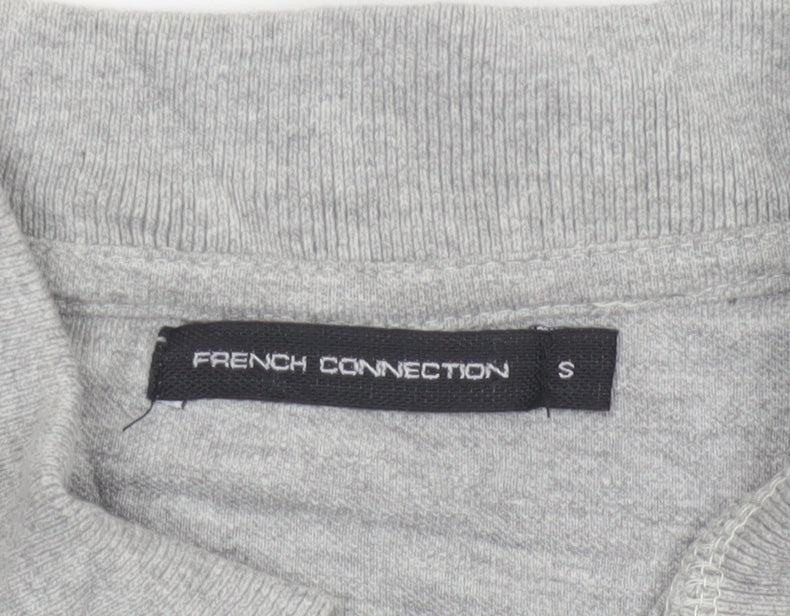 Additional view of French Connection Women Grey Polo Shirt S Short Sleeve Cotton