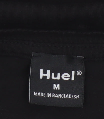 Huel Men's Black Short Sleeve Cotton Crew Neck T-Shirt M