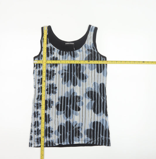 Sonia Rykiel Women’s Blue Floral Camisole Tank Top L