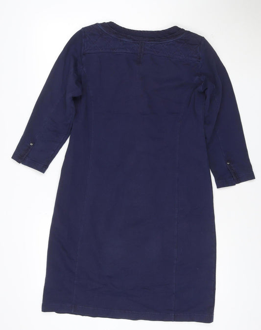 Sandwich Women’s Navy Blue S Shift Dress 3/4 Sleeve Cotton Blend