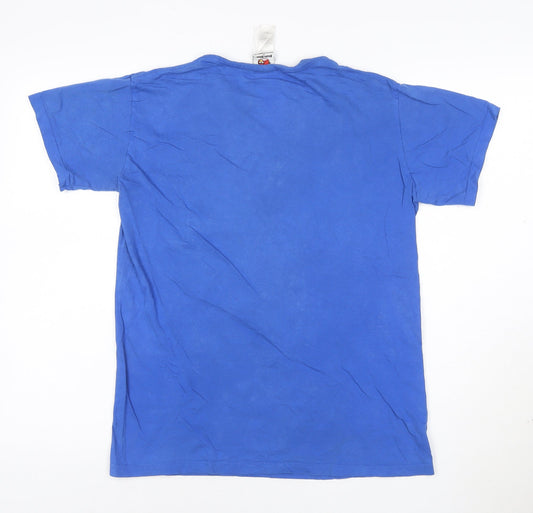 Cedar Wood State Men's Blue Angry Birds Graphic T-Shirt Size M