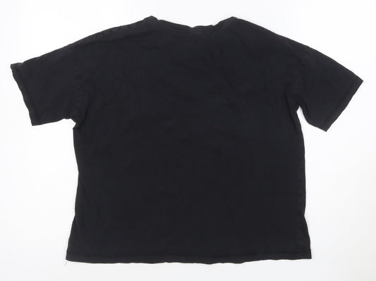 Pull&Bear Women’s Black Pink Floyd Short Sleeve Cotton T-Shirt Size S