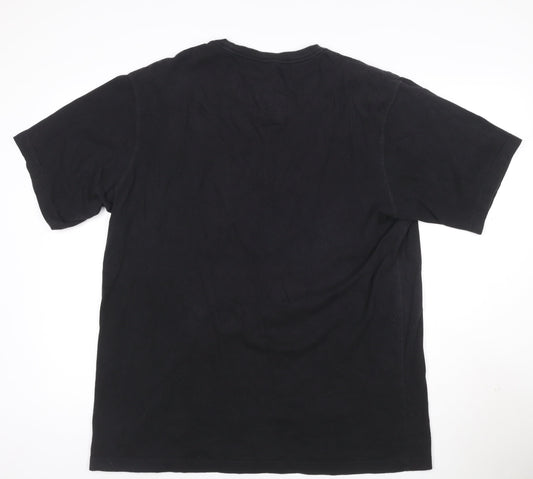 Maharishi Men's Black Organic Cotton XL Embroidered Tiger T-Shirt