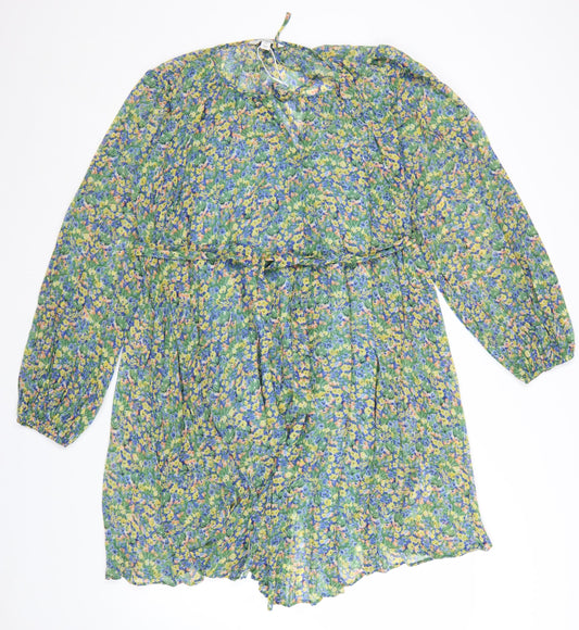 Marks & Spencer Women’s Multicoloured Floral A-Line Knee Length Dress Size 10