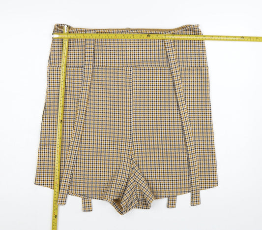 ASOS Women’s Multicoloured Check Paperbag Shorts Size 14