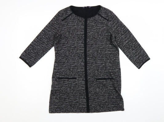 Marks & Spencer Women's Grey Knit Shift Dress Size 12