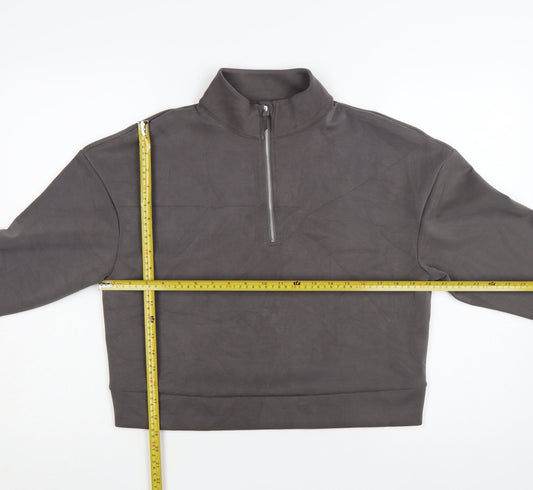 Marks and Spencer Goodmove Grey 1/2 Zip Sweatshirt Womens Size 12